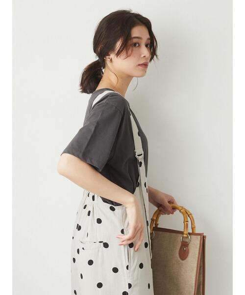 Sugar spoon（シュガースプーン）の「・SUGAR SPOON リネンドットサロペットパンツ＊（サロペット/オーバーオール・レディース・ブラック/ベージュ・FREE）」の9枚目の写真