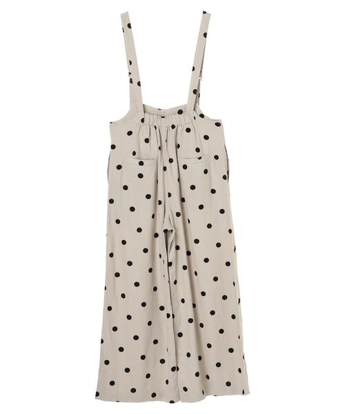 Sugar spoon（シュガースプーン）の「・SUGAR SPOON リネンドットサロペットパンツ＊（サロペット/オーバーオール・レディース・ブラック/ベージュ・FREE）」の8枚目の写真