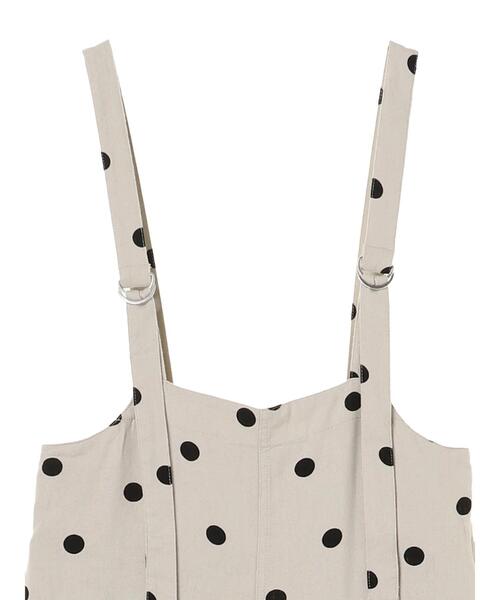 Sugar spoon（シュガースプーン）の「・SUGAR SPOON リネンドットサロペットパンツ＊（サロペット/オーバーオール・レディース・ブラック/ベージュ・FREE）」の7枚目の写真