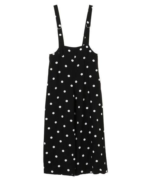 Sugar spoon（シュガースプーン）の「・SUGAR SPOON リネンドットサロペットパンツ＊（サロペット/オーバーオール・レディース・ブラック/ベージュ・FREE）」の4枚目の写真