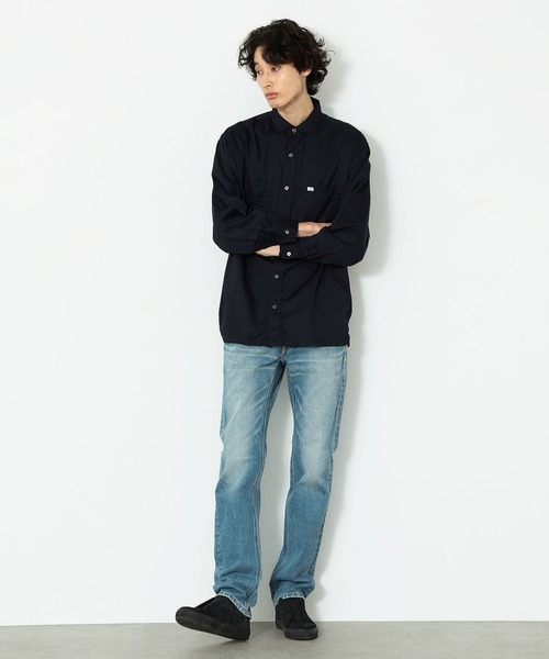 Lee(リー)の「ラウンドカラー 長袖シャツ(シャツ/ブラウス・メンズ・ホワイト/ネイビー・SMALL/MEDIUM/LARGE)」の20枚目の写真