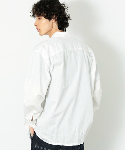 Lee(リー)の「ラウンドカラー 長袖シャツ(シャツ/ブラウス・メンズ・ホワイト/ネイビー・SMALL/MEDIUM/LARGE)」の19枚目の写真