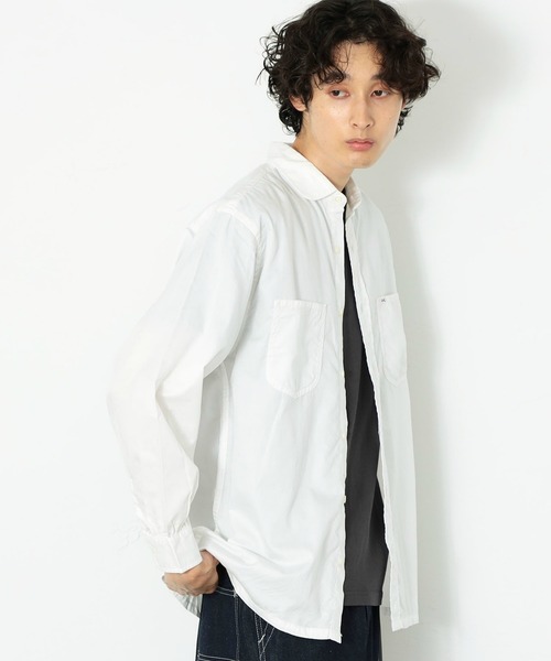 Lee(リー)の「ラウンドカラー 長袖シャツ(シャツ/ブラウス・メンズ・ホワイト/ネイビー・SMALL/MEDIUM/LARGE)」の16枚目の写真