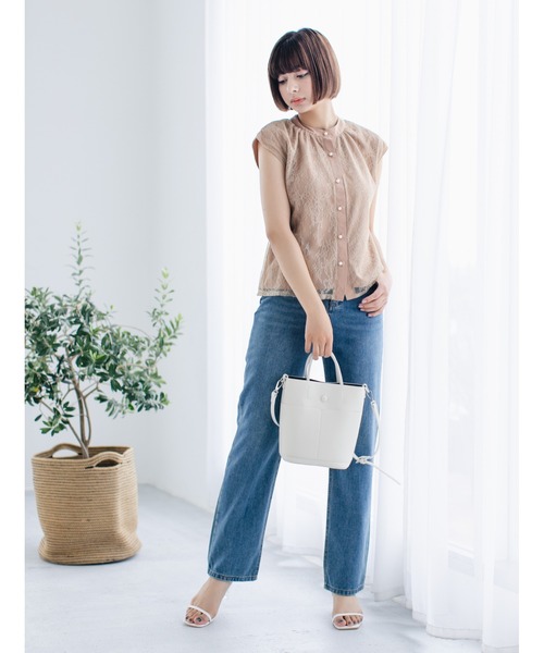 fifth(フィフス)の「マルチポケットショルダーバッグ(ショルダーバッグ・レディース・ホワイト/グリーン・FREE)」の4枚目の写真