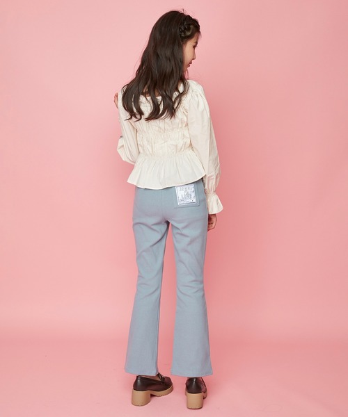 JENNI love(ジェニィラブ)の「シャーリングブラウス(シャツ/ブラウス・キッズ・ベージュ/ピンク/ブラウン・150cm/160cm/130cm/140cm)」の6枚目の写真