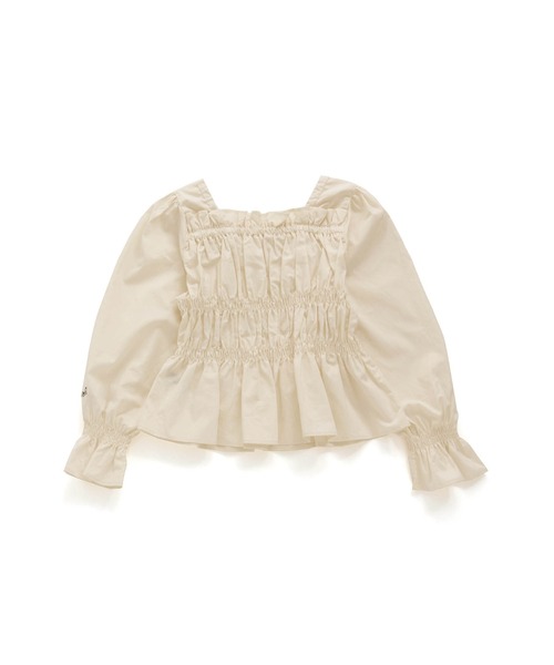 JENNI love(ジェニィラブ)の「シャーリングブラウス(シャツ/ブラウス・キッズ・ベージュ/ピンク/ブラウン・150cm/160cm/130cm/140cm)」の11枚目の写真