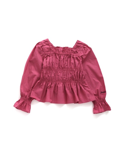 JENNI love(ジェニィラブ)の「シャーリングブラウス(シャツ/ブラウス・キッズ・ベージュ/ピンク/ブラウン・150cm/160cm/130cm/140cm)」の12枚目の写真