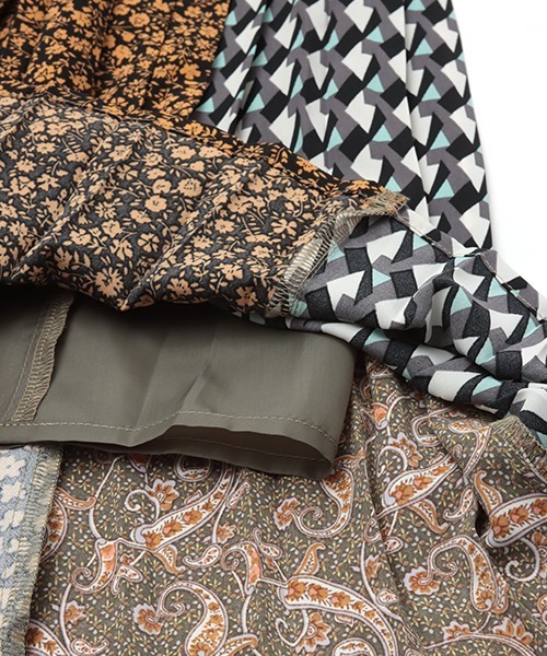 チチカカ（チチカカ）の「パッチプリーツスカート（スカート・レディース・グリーン/ブラウン・FREE）」の6枚目の写真