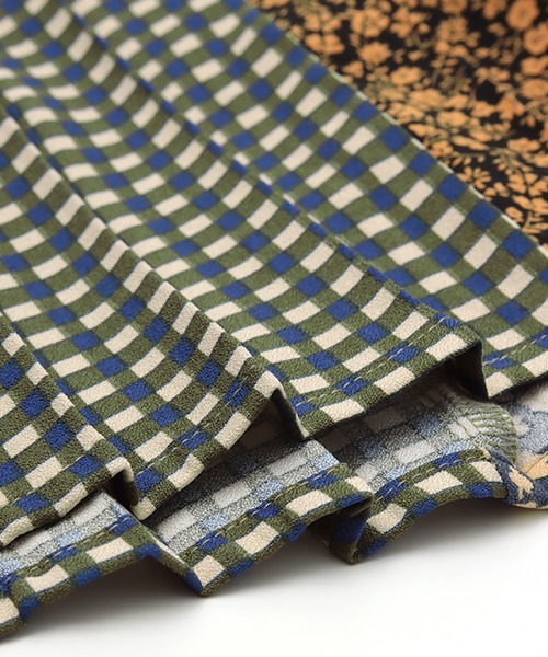 チチカカ（チチカカ）の「パッチプリーツスカート（スカート・レディース・グリーン/ブラウン・FREE）」の12枚目の写真