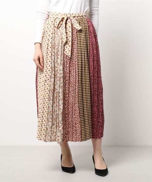 チチカカ（チチカカ）の「パッチプリーツスカート（スカート・レディース・グリーン/ブラウン・FREE）」の18枚目の写真