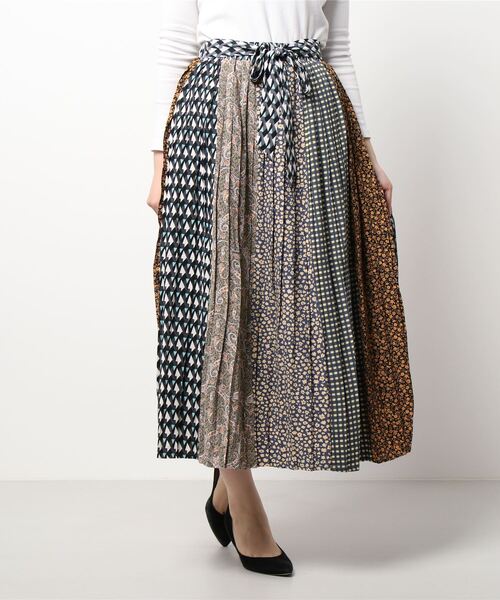 チチカカ（チチカカ）の「パッチプリーツスカート（スカート・レディース・グリーン/ブラウン・FREE）」の17枚目の写真