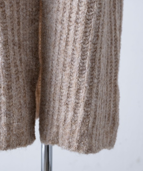 INTER FACTORY(インターファクトリー)の「ファッションインフルエンサー kally - ボリュームロングニットカーディガン made in INTER FACTORY(カーディガン/ボレロ・レディース・ダークブラウン/ベージュ・FREE)」の10枚目の写真