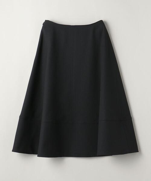 ASTRAET（アストラット）の「＜ASTRAET（アストラット）＞PE/W ジョーゼット キリカエ フレアスカート（スカート・レディース・ブラック/オフホワイト・1/0）」の6枚目の写真