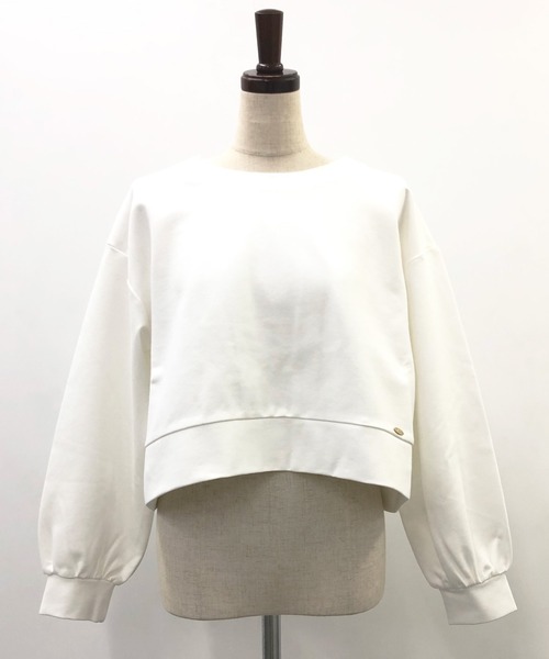 NOELA（ノエラ）の「バックリボントップス（スウェット・レディース・ブラウン/オフホワイト/ピンク・FREE）」の2枚目の写真