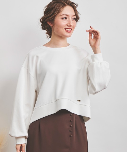 NOELA（ノエラ）の「バックリボントップス（スウェット・レディース・ブラウン/オフホワイト/ピンク・FREE）」の14枚目の写真