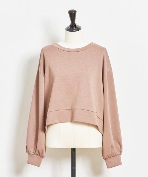 NOELA（ノエラ）の「バックリボントップス（スウェット・レディース・ブラウン/オフホワイト/ピンク・FREE）」の17枚目の写真