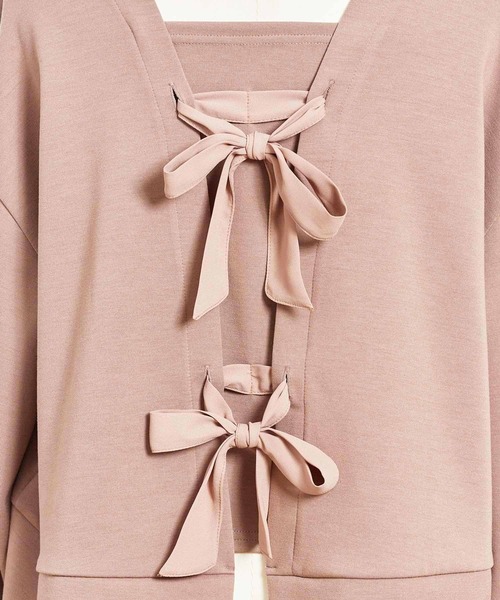 NOELA（ノエラ）の「バックリボントップス（スウェット・レディース・ブラウン/オフホワイト/ピンク・FREE）」の20枚目の写真