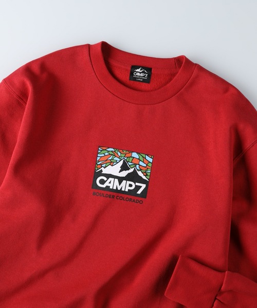 CAMP7（キャンプセブン）の「【CAMP7】ＢＯＸロゴクルーネックスウェット（スウェット・メンズ・ホワイト/レッド/ベージュ・S/M/XL/L）」の20枚目の写真