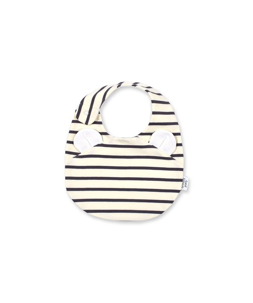 birthday party（バースデイパーティー）の「birthday party/インレイ ストレッチ ボーダー クマ よだれかけ スタイ ベビー（その他ベビー用品・キッズ・オフホワイト/ベージュ・FREE）」の7枚目の写真