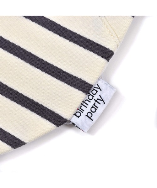 birthday party（バースデイパーティー）の「birthday party/インレイ ストレッチ ボーダー クマ よだれかけ スタイ ベビー（その他ベビー用品・キッズ・オフホワイト/ベージュ・FREE）」の9枚目の写真