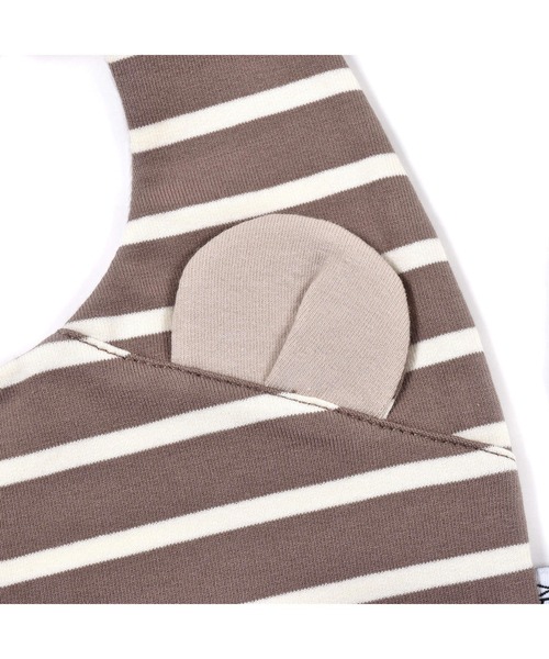 birthday party（バースデイパーティー）の「birthday party/インレイ ストレッチ ボーダー クマ よだれかけ スタイ ベビー（その他ベビー用品・キッズ・オフホワイト/ベージュ・FREE）」の5枚目の写真