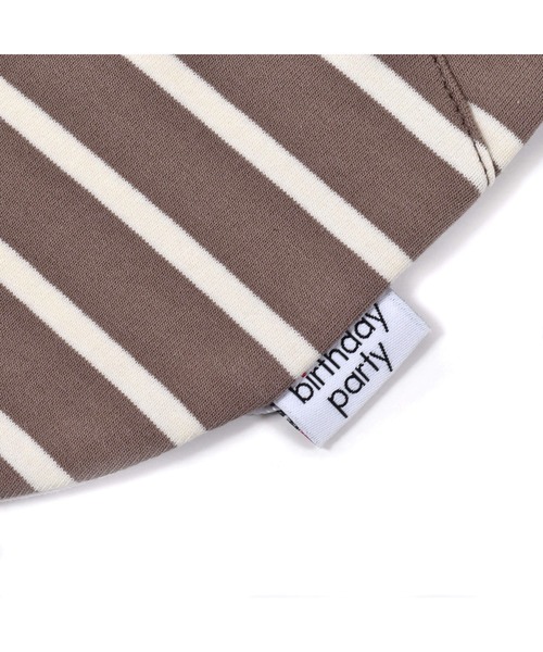 birthday party（バースデイパーティー）の「birthday party/インレイ ストレッチ ボーダー クマ よだれかけ スタイ ベビー（その他ベビー用品・キッズ・オフホワイト/ベージュ・FREE）」の12枚目の写真