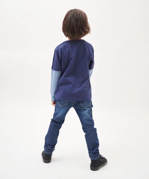 RUGGEDWORKS(ラゲッドワークス)の「スリムストレートストレッチデニムパンツ(デニムパンツ・キッズ・ネイビー/ブルー・90/100/110/120/130/140/150)」の5枚目の写真