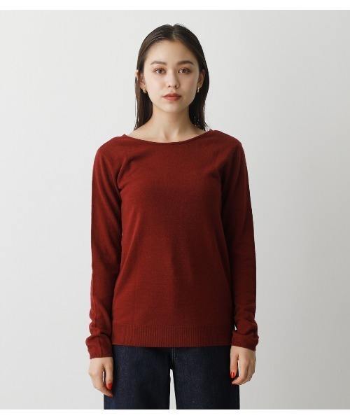 AZUL by moussy(アズールバイマウジー)の「NUDIE 2WAY V/N KNIT/ヌーディー2WAYVネックニット(ニット/セーター・レディース・ブラック/ダークグリーン/ベージュ/オフホワイト/マジェンタ・SMALL/MEDIUM/LARGE)」の22枚目の写真