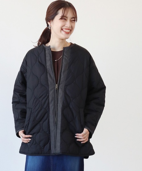 2WAY LEAF PATTERN QUILTING COAT（MA-1）｜Ameri（アメリ）の