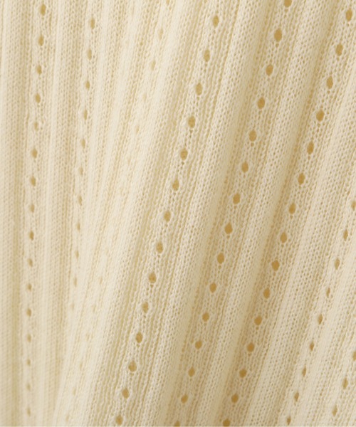 NATURAL BEAUTY BASIC（ナチュラルビューティーベーシック）の「アイレットリブタートルニット/0171270980（ニット/セーター・レディース・オフホワイト/グリーン/チャコールグレー・MEDIUM）」の8枚目の写真