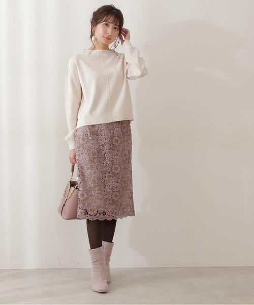 PROPORTION BODY DRESSING（プロポーションボディドレッシング）の「ニットタイトセットアップ / 1211240004（ワンピース・レディース・ダークベージュ/パープル系その他/ホワイト系その他・MEDIUM/SMALL）」の12枚目の写真