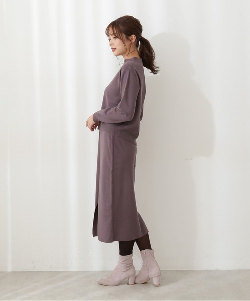 PROPORTION BODY DRESSING（プロポーションボディドレッシング）の「ニットタイトセットアップ / 1211240004（ワンピース・レディース・ダークベージュ/パープル系その他/ホワイト系その他・MEDIUM/SMALL）」の5枚目の写真