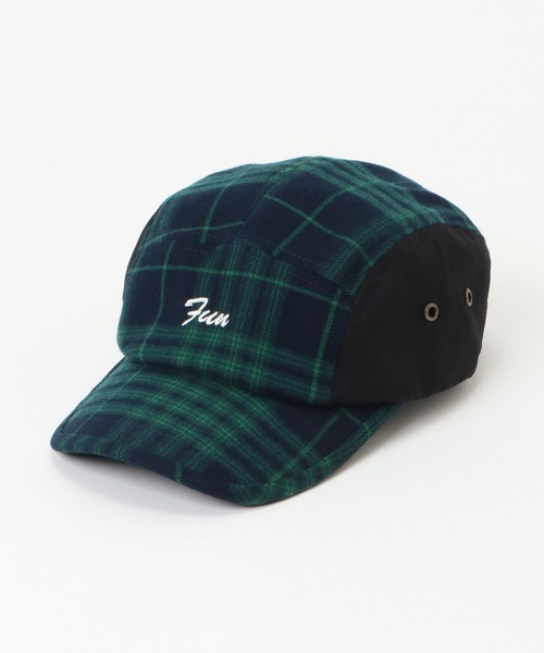 ikka（イッカ）の「【キッズ】チェック切り替えジェットCAP（キャップ・キッズ・グリーン/ブラック・FREE）」の2枚目の写真