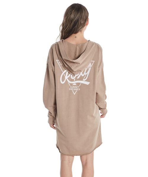 ROXY(ロキシー)の「ROXY 90'S DRESS/ロキシーバックプリントワンピース(ワンピース・レディース・ブラック系その他/ベージュ/ブラック・SMALL/MEDIUM/LARGE)」の3枚目の写真