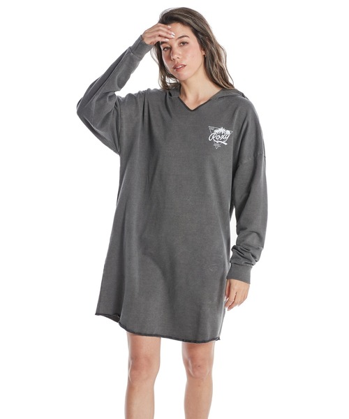 ROXY(ロキシー)の「ROXY 90'S DRESS/ロキシーバックプリントワンピース(ワンピース・レディース・ブラック系その他/ベージュ/ブラック・SMALL/MEDIUM/LARGE)」の6枚目の写真