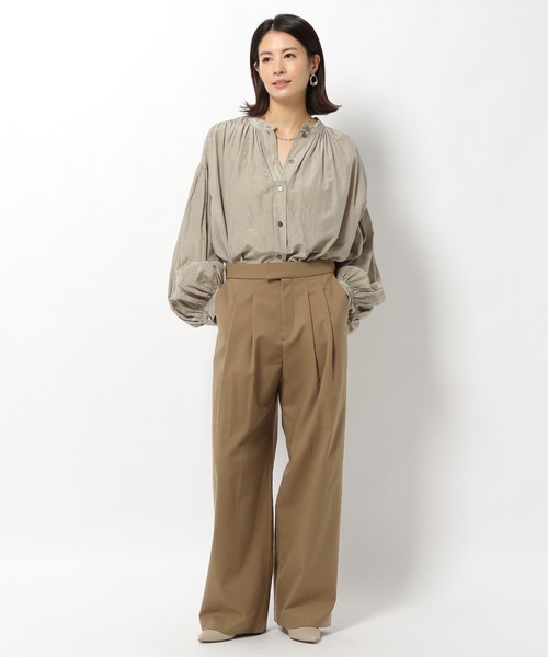 Babylone ツイル2タックワイドパンツ 手洗い可