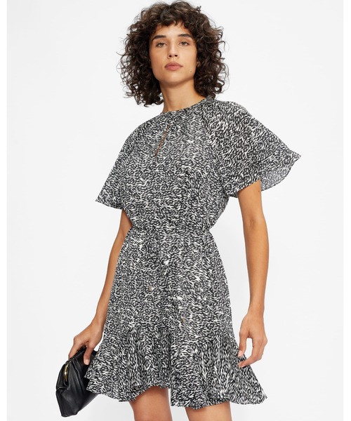 買取オンライン セール Jadiaa プリンテッドフルーテッドヘムミニドレス ドレス Ted Baker テッドベーカー のファッション 人気 商品 L3systems Com Br