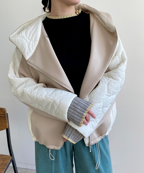 LHELBIE（レルビエ）の「WASHABLE　KNIT　配色トリミングニットトップス（ニット/セーター・レディース・アイボリー/ベージュ/ブラック/黄緑系/グレー・M）」の19枚目の写真