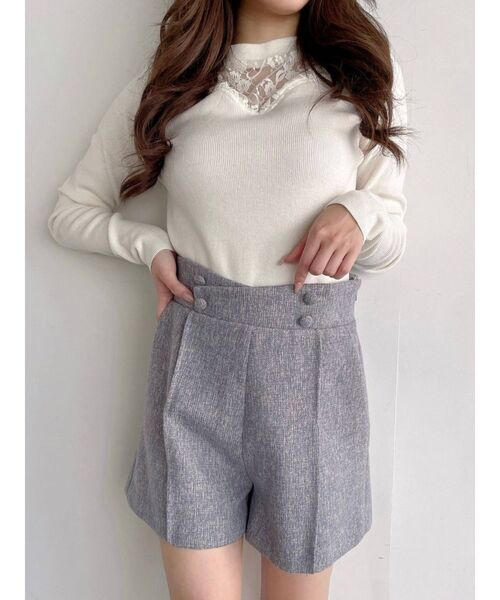 RESEXXY（リゼクシー）の「ウエストボタンショートパンツ【セットアップ着用可能】（その他パンツ・レディース・ブラック/ブルー/ブラウン・FREE）」の14枚目の写真