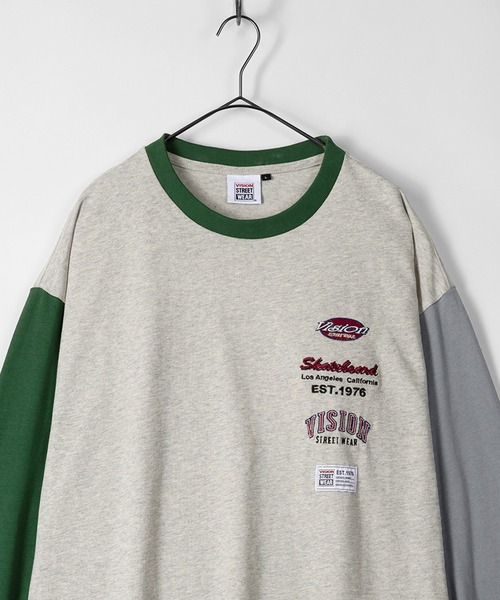 VISION STREET WEAR(ヴィジョンストリートウェア)の「【VISION STREET WEAR/ヴィジョンストリートウェア】ブランドロゴワッペン刺繍 スウェット(スウェット・メンズ・ホワイト/チャコールグレー/ブルーグレー/マルチ・M/L/XL)」の4枚目の写真
