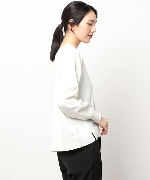 Lugnoncure（ルノンキュール）の「カシュクールVネックニット（ニット/セーター・レディース・オフホワイト/オレンジ/グリーン/チャコール・ﾌﾘ-）」の5枚目の写真