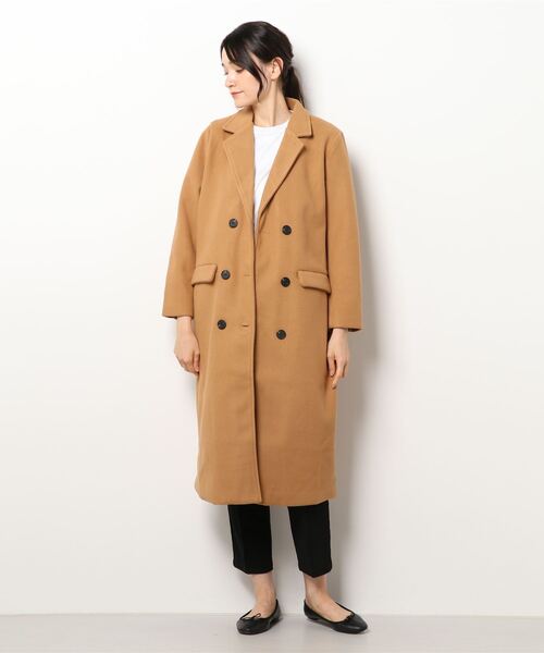 Ritzy(リッツィー)の「大人シルエット ロング丈ダブルデザインコート(その他アウター・レディース・ブラック/ベージュ・S/M)」の19枚目の写真