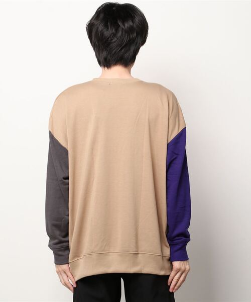 ビッグシルエットクレイジーパターンクルーネックトレーナー