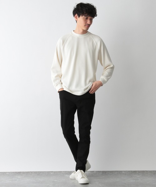 GLOBAL WORK（グローバルワーク）の「EASYDRYソフトワッフルプルオーバー/238120（Tシャツ/カットソー・メンズ・ブラック/ライトグリーン/ホワイト/ライトブルー・X-LARGE/LARGE/SMALL/MEDIUM）」の5枚目の写真