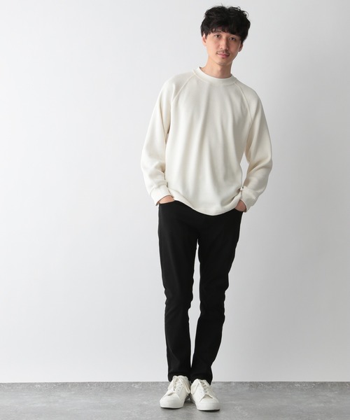 GLOBAL WORK（グローバルワーク）の「EASYDRYソフトワッフルプルオーバー/238120（Tシャツ/カットソー・メンズ・ブラック/ライトグリーン/ホワイト/ライトブルー・X-LARGE/LARGE/SMALL/MEDIUM）」の6枚目の写真