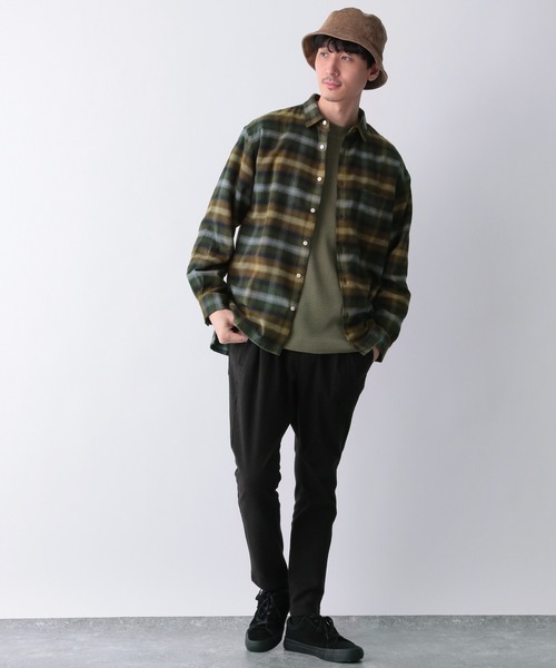 GLOBAL WORK（グローバルワーク）の「EASYDRYソフトワッフルプルオーバー/238120（Tシャツ/カットソー・メンズ・ブラック/ライトグリーン/ホワイト/ライトブルー・X-LARGE/LARGE/SMALL/MEDIUM）」の14枚目の写真
