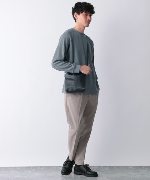 GLOBAL WORK（グローバルワーク）の「EASYDRYソフトワッフルプルオーバー/238120（Tシャツ/カットソー・メンズ・ブラック/ライトグリーン/ホワイト/ライトブルー・X-LARGE/LARGE/SMALL/MEDIUM）」の19枚目の写真