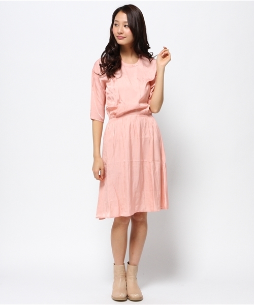 Kastane(カスタネ)の「【Kastane】デザインギャザーワンピース(ワンピース・レディース・ピンク/ネイビー・FREE)」の7枚目の写真