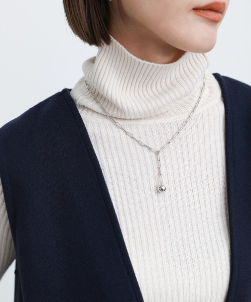 select MOCA(セレクトモカ)の「ボールチェーンネックレス(ネックレス・レディース・シルバー/ゴールド・FREE)」の2枚目の写真