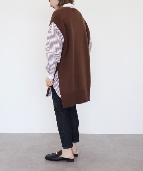 AMERICAN HOLIC（アメリカンホリック）の「スタンドカラービエラチュニック（シャツ/ブラウス・レディース・オフホワイト/ストライプ/ブラウン/グリーン/ブルー・M/L）」の8枚目の写真